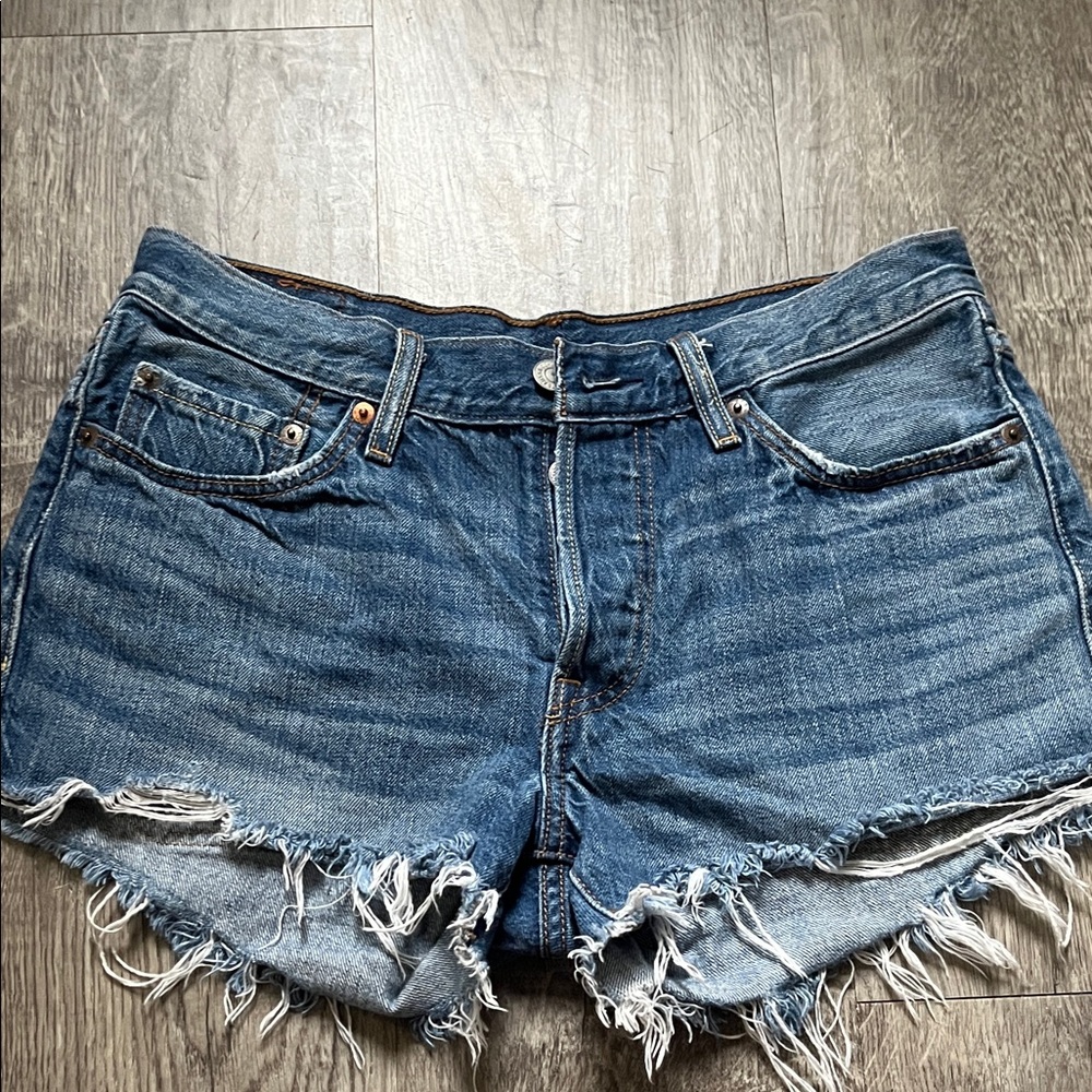 Levi's Blue 501 Jean Shorts